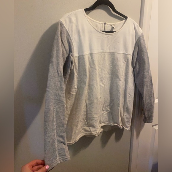 J. CREW Tri Color Back Zip Sweatshirt - Picture 4 of 4